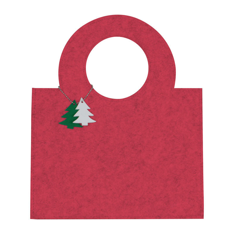 Božićna poklon vrećica od filca s privjesnicom u obliku drvca