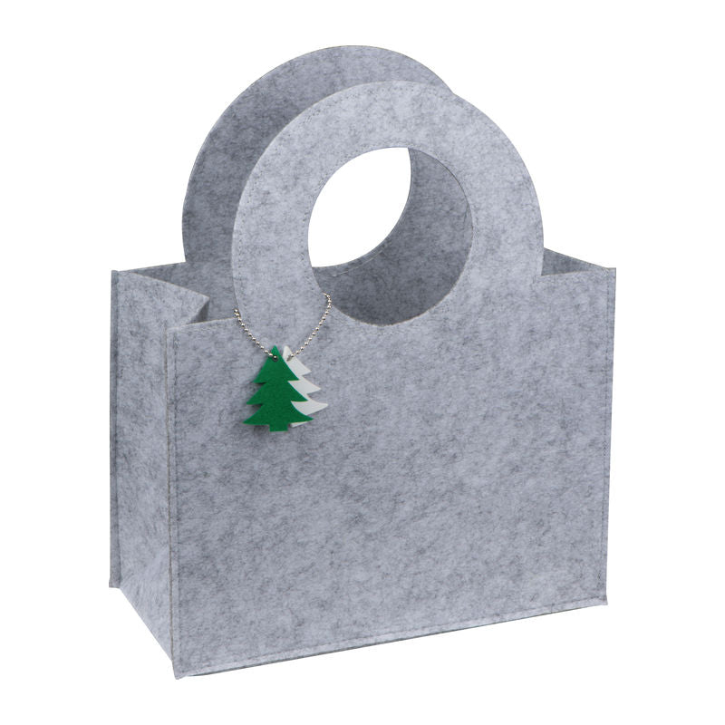 Božićna poklon vrećica od filca s privjesnicom u obliku drvca