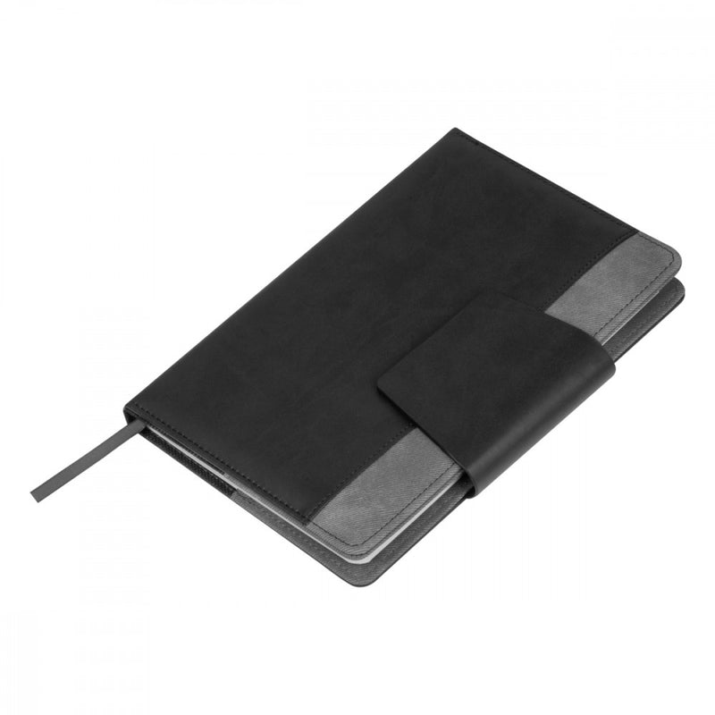 Notes A5 od recikliranog PU s magnetskim zatvaranjem i elastičnom gumicom za olovku