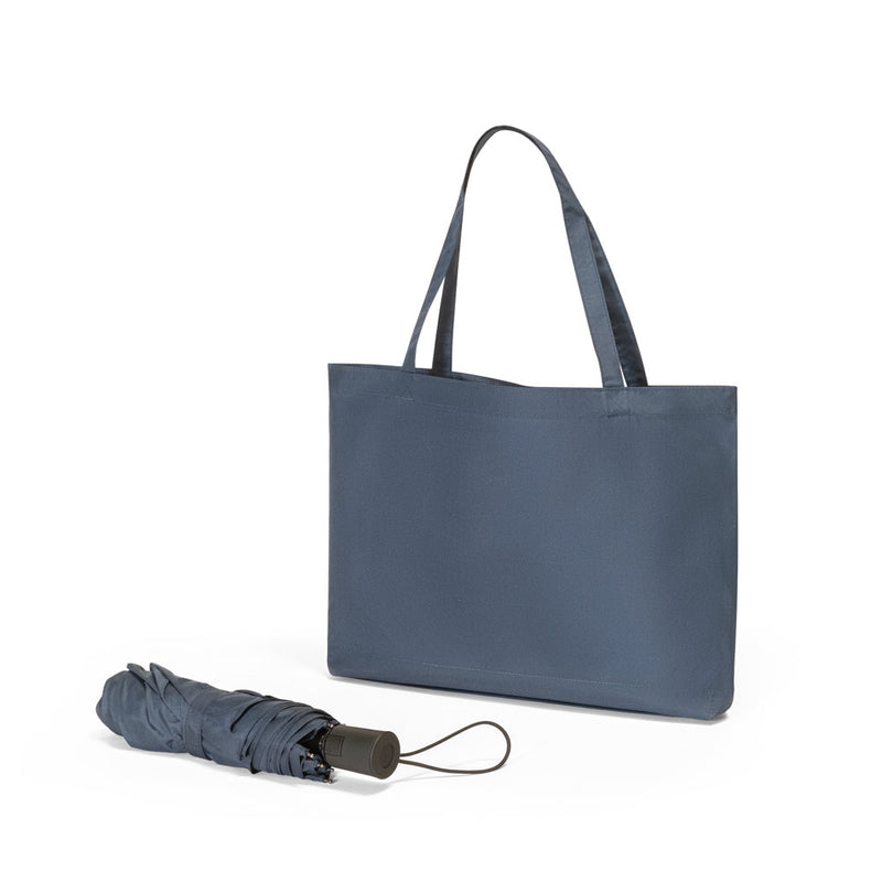 21" sklopivi kišobran od recikliranog PET-a u setu sa shopping vrećicom