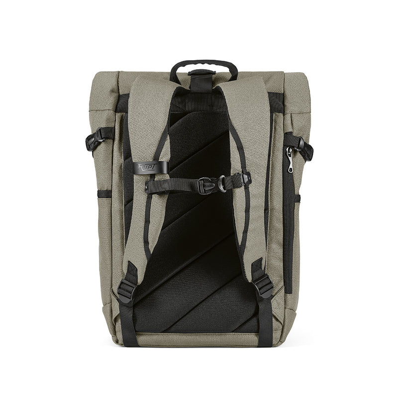 Reklamni roll top ruksak kapaciteta 28 L, siva boja | Promidžbeni pokloni