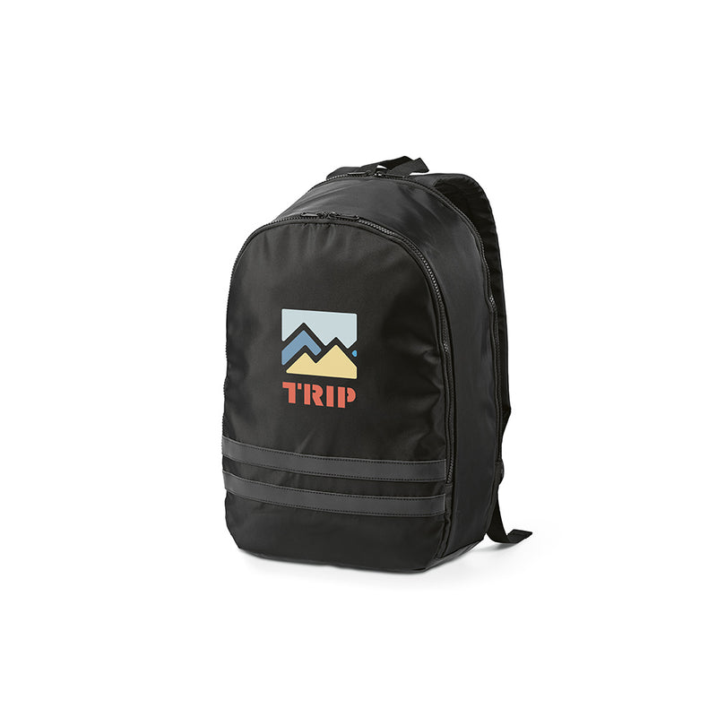 Reklamni klasičan ruksak za prijenosno računalo, crne boje s tiskom logotipa | Poslovni pokloni