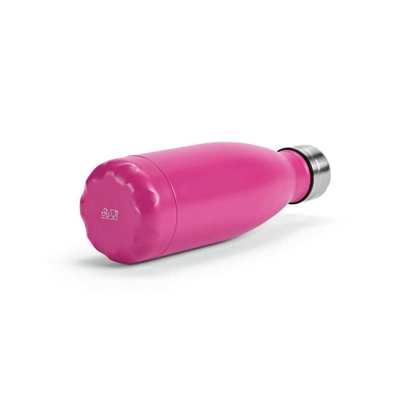 Promotivna boca za vodu od recikliranog nehrđajućeg čelika, 430ml fuksija boje | Poslovni pokloni  | Promo pokloni