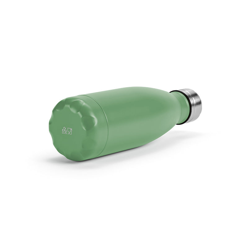 Promotivna boca za vodu od recikliranog nehrđajućeg čelika, 430ml maslinasto zelene boje | Poslovni pokloni  | Promo pokloni