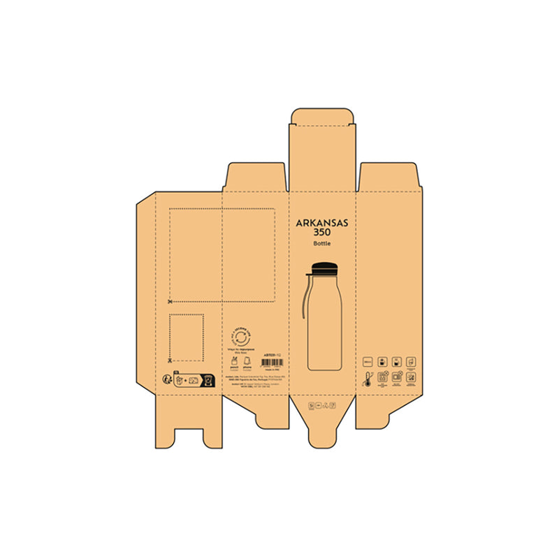 Boca za piće od recikliranog nehrđajućeg čelika toplih pastelnih boja, 400ml