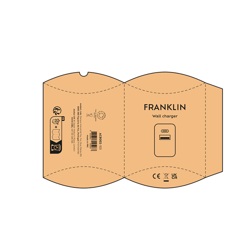 Zidni punjač izrađen od reciklirane plastike