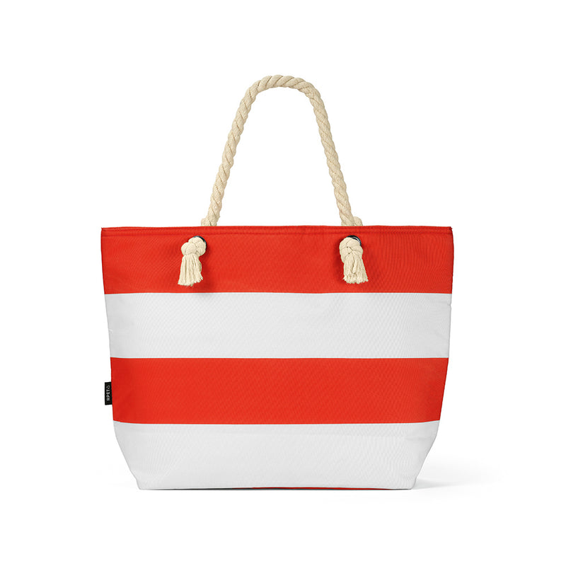 Promo termo torba za plažu od 600D RPET-a, crvene boje | Poslovni pokloni