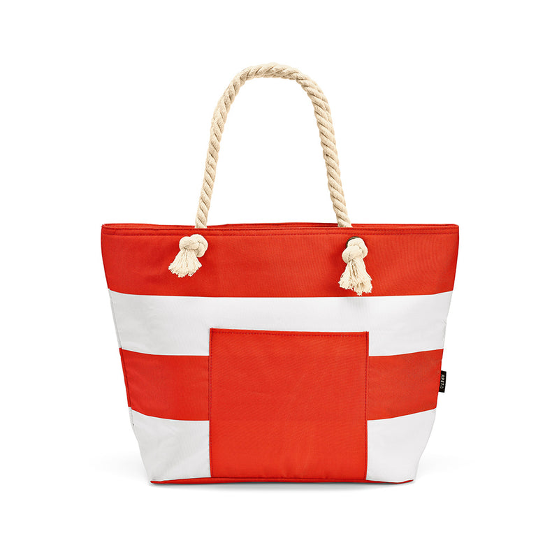 Reklamna termo torba za plažu od 600D RPET-a, crvene boje | Promidžbeni pokloni