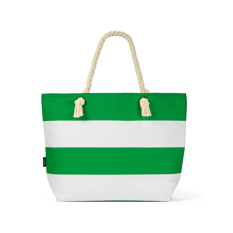 Promo termo torba za plažu od 600D RPET-a, zelene boje | Poslovni pokloni