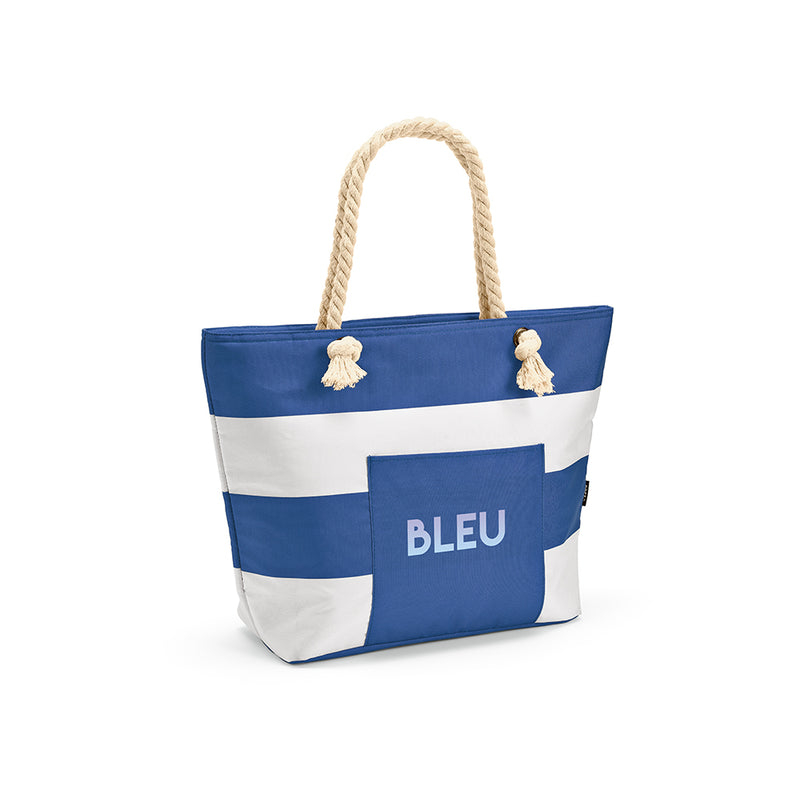 Promotivna termo torba za plažu od 600D RPET-a, plave boje s tiskom | Poslovni pokloni | Promo pokloni