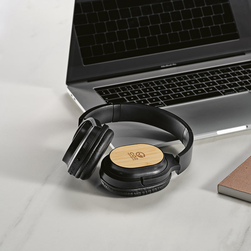 Bežične slušalice s bambus detaljima