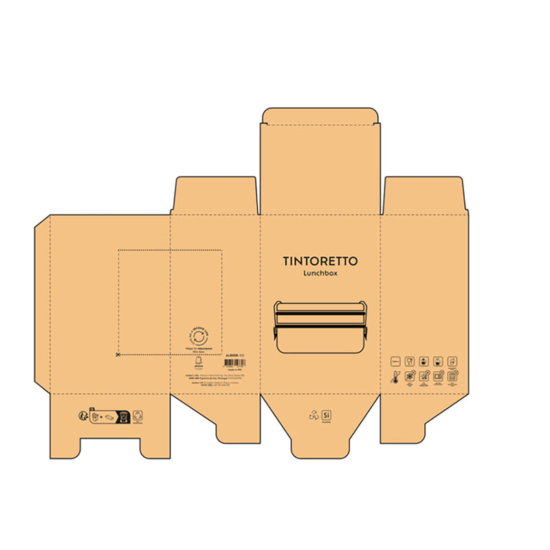 Kutija za ručak ukupne zapremine 1240 ml, mat boje