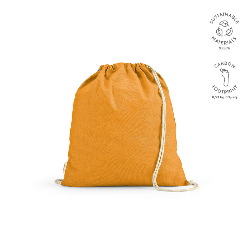 Promotivni eko ruksak sa vezicama, boje šafrana | Promotivni pokloni