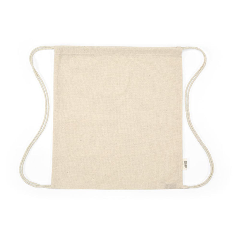 Promotivni eko ruksak sa vezicama, bež boje | Poslovni pokloni