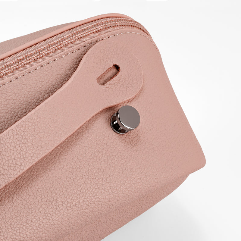 Promo toaletna torbica od reciklirane kože, ružičaste boje | Poslovni pokloni