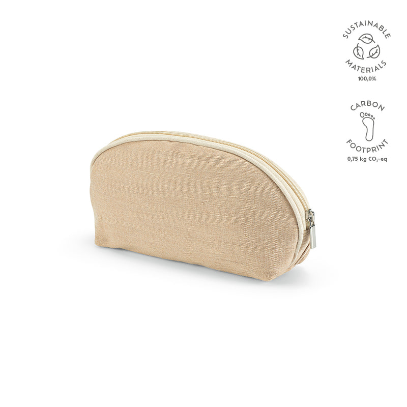 Promotivna toaletna torbica zapremnine 1,5 L od juta materijala, bež boja | Poslovni pokloni
