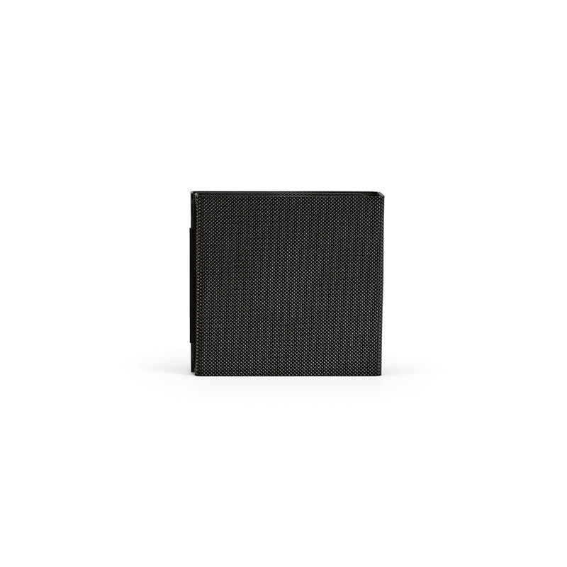 Reklamni prijenosni bežični punjač izrađen od reciklirane plastike, crna boja | Promidžbeni pokloni