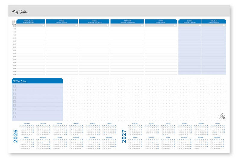 Promotivna stolna mapa s klapnom dvogodišnja, 60x40 cm