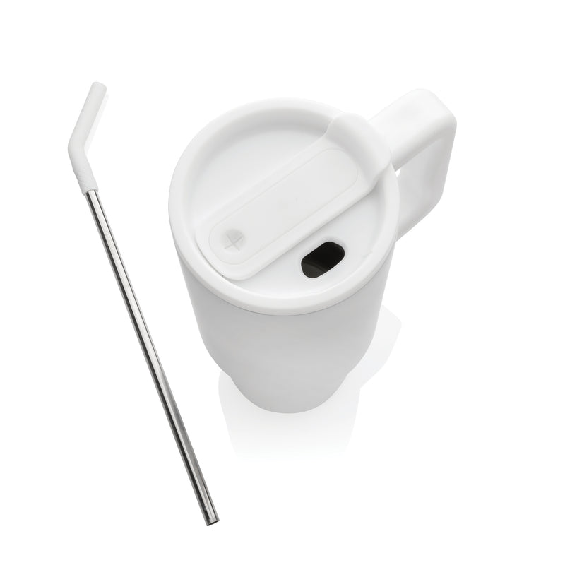 Promotivna termo boca od recikliranog nehrđajućeg čelika, 900ml, bijele boje | Poslovni pokloni | Promo pokloni