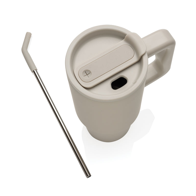 Promotivna termo boca od recikliranog nehrđajućeg čelika, 900ml, bež boje | Poslovni pokloni | Promo pokloni