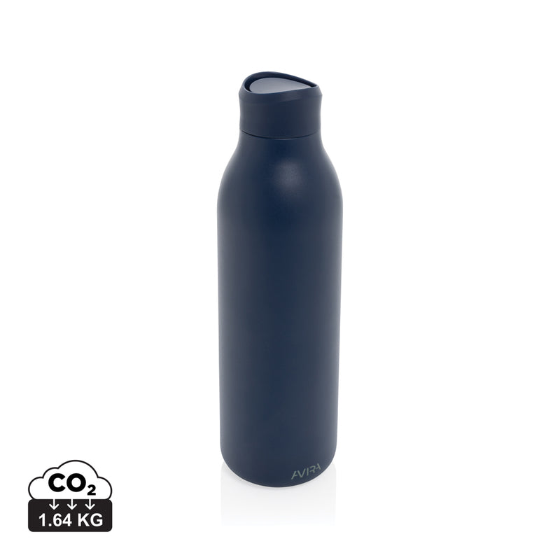 Promotivna termo boca 360° od recikliranog čelika 600 ml, navy plava | Poslovni pokloni