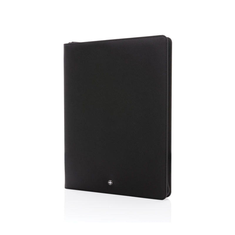 Reklamna A4 poslovna mapa s patentnim zatvaračem, crna boja | Poslovni pokloni
