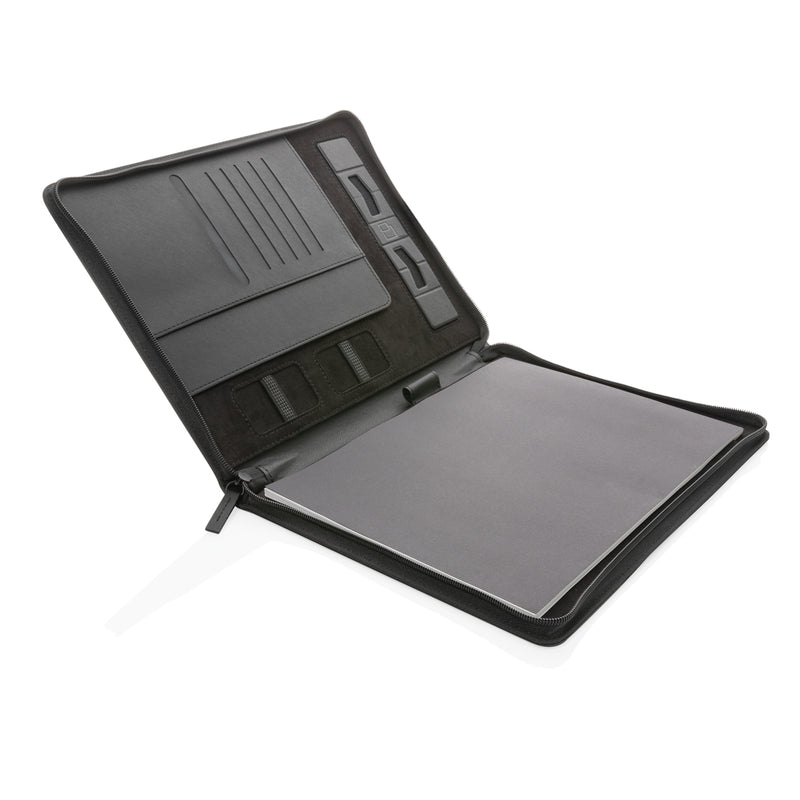 Reklamna A4 poslovna mapa s patentnim zatvaračem, crna boja | Promidžbeni pokloni