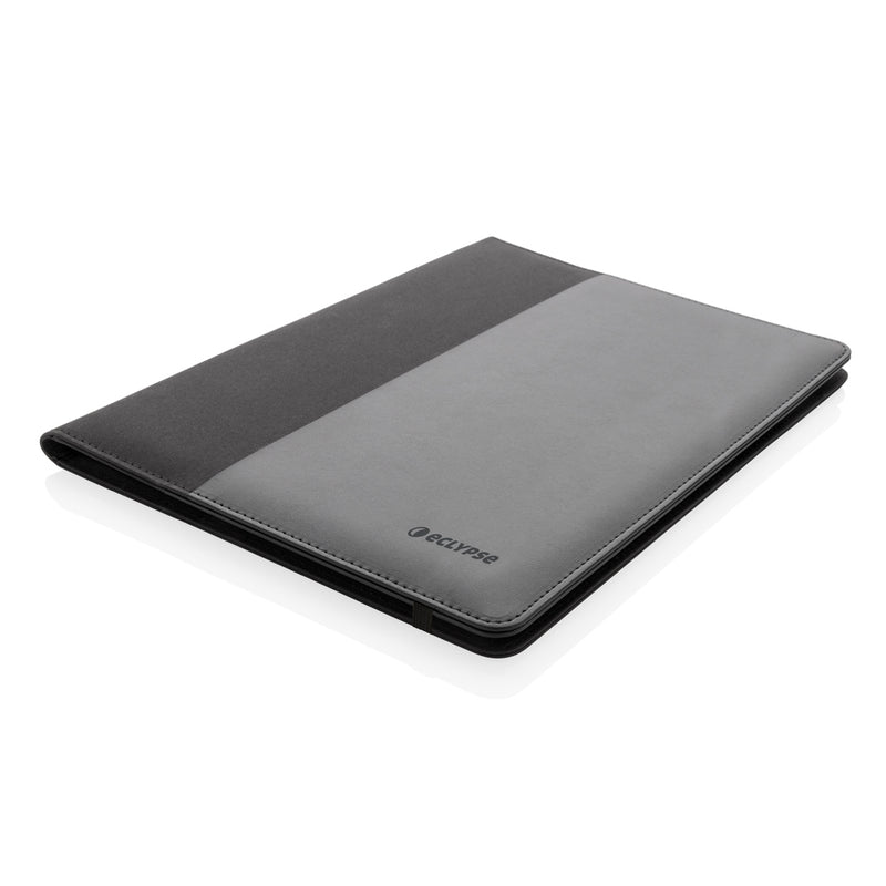 Poslovna A4 mapa od recikliranog poliestera i PU kože s bilježnicom