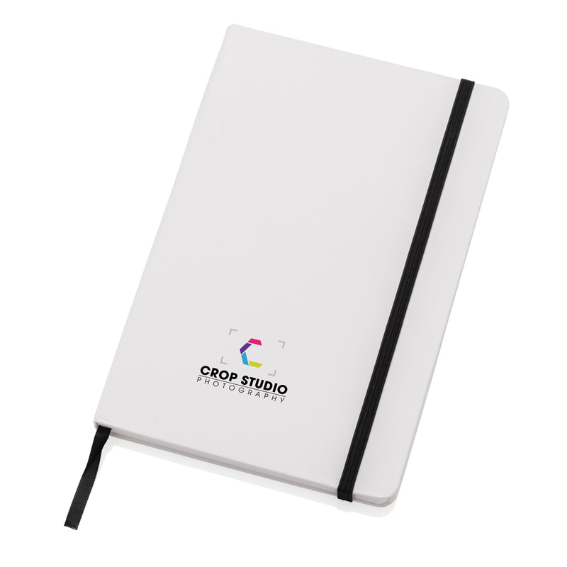 Reklamna bilježnica A5 od pluta i kamenog papira, bijela boja | Promidžbeni pokloni