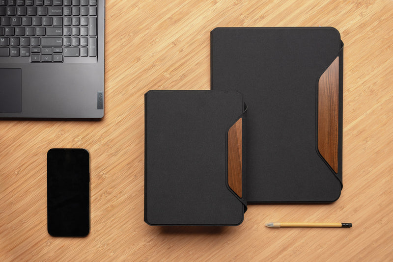 A5 poslovna mapa od recikliranog poliestera i orahovog drva