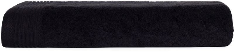 Reklamni pamučni ručnik za plažu, 450g/m², crne boje | Poslovni pokloni