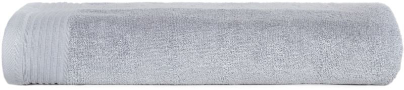 Reklamni pamučni ručnik za plažu, 450g/m², sive boje | Poslovni pokloni