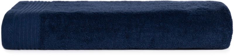 Reklamni pamučni ručnik za plažu, 450g/m², navy plave boje | Poslovni pokloni