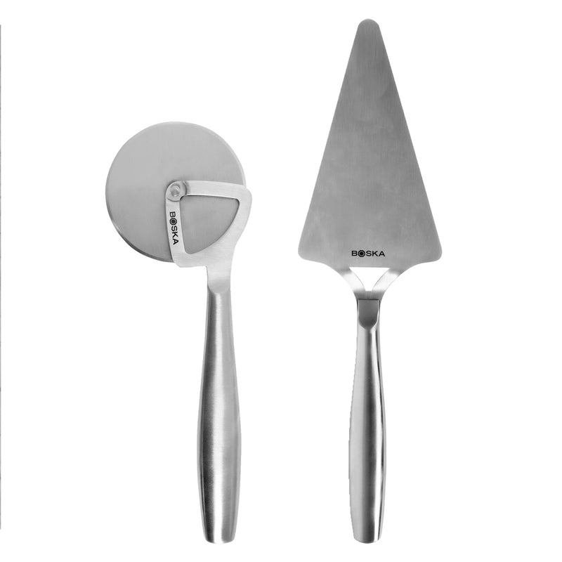 Reklamni kuhinjski set za pizzu, srebrna boja | Poslovni pokloni