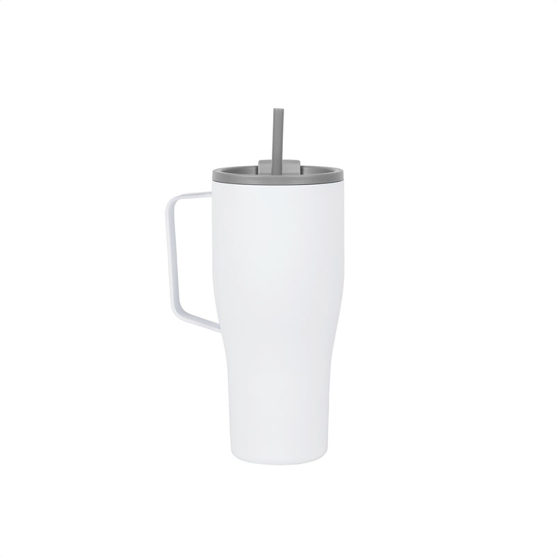 Promotivna termo boca od recikliranog nehrđajućeg čelika, 800ml, bijele boje | Poslovni pokloni