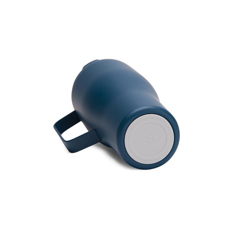 Reklamna termo boca od recikliranog nehrđajućeg čelika, 800ml, plave boje | Poslovni pokloni