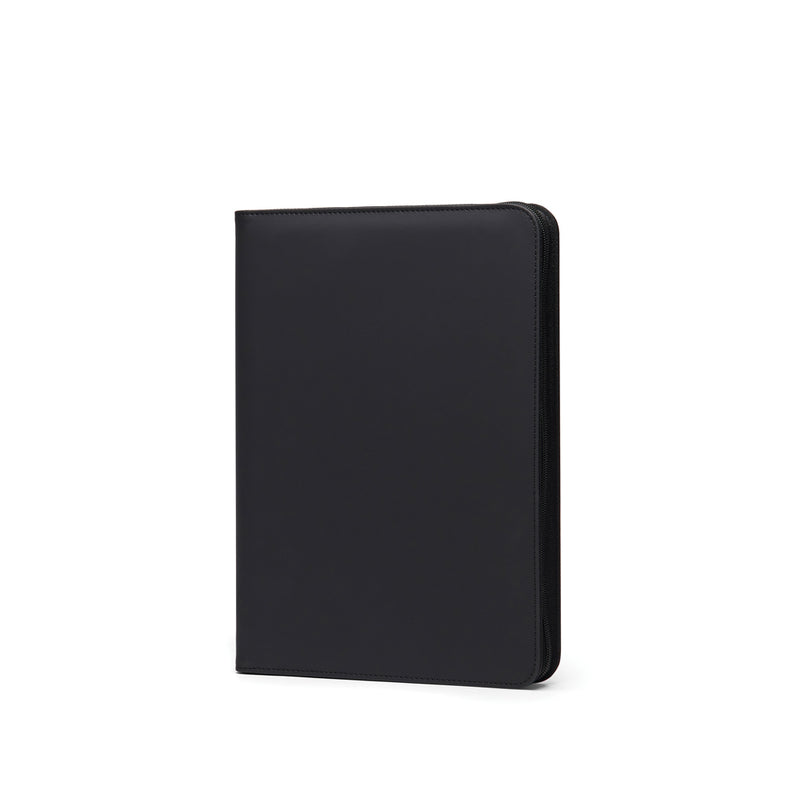 Reklamna A4 poslovna mapa s notesom od poliestera, crna boja | Poslovni pokloni