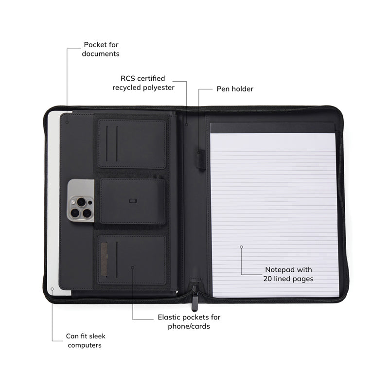 A4 poslovna mapa s notesom od poliestera