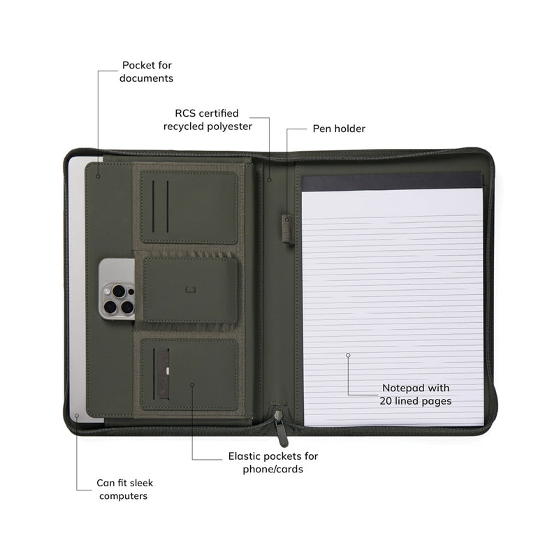 A4 poslovna mapa s notesom od poliestera