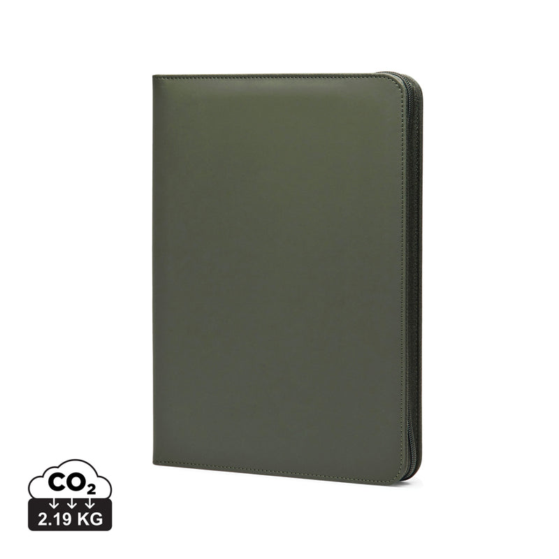 Promotivna A4 poslovna mapa s notesom od poliestera, zelena boja | Poslovni pokloni