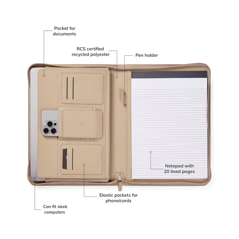 A4 poslovna mapa s notesom od poliestera