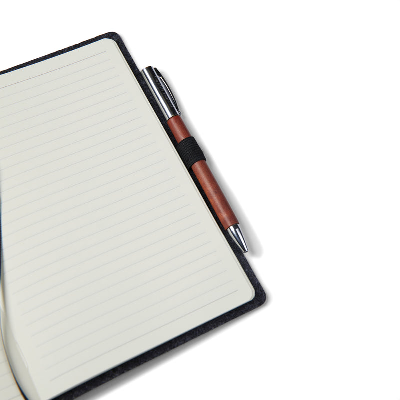 Održiva A5 bilježnica od recikliranog filca i papira