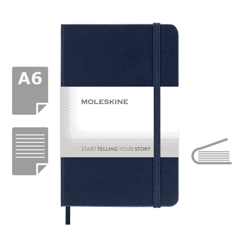 Moleskine notes A6 formata, tvrdi uvez, stranice s linijama