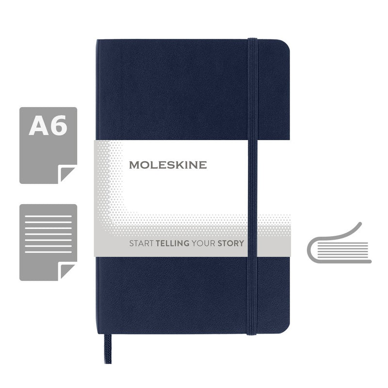 Moleskine notes A6 formata, meki uvez, stranice s linijama