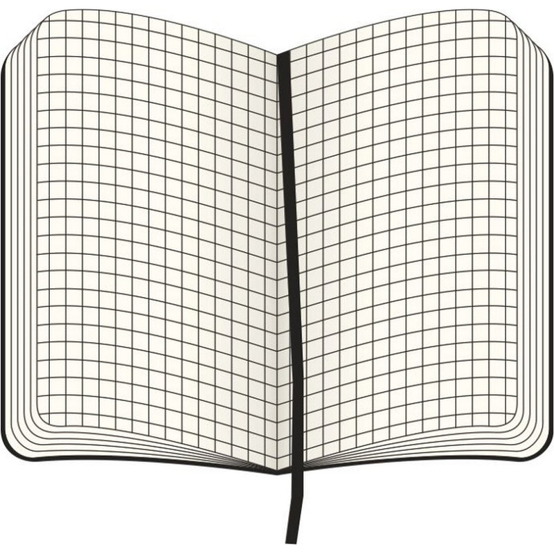 Moleskine notes A6 formata, tvrdi uvez, stranice s kvadratima