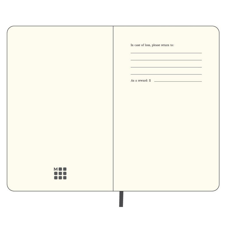 Moleskine notes A6 formata, tvrdi uvez, stranice s kvadratima