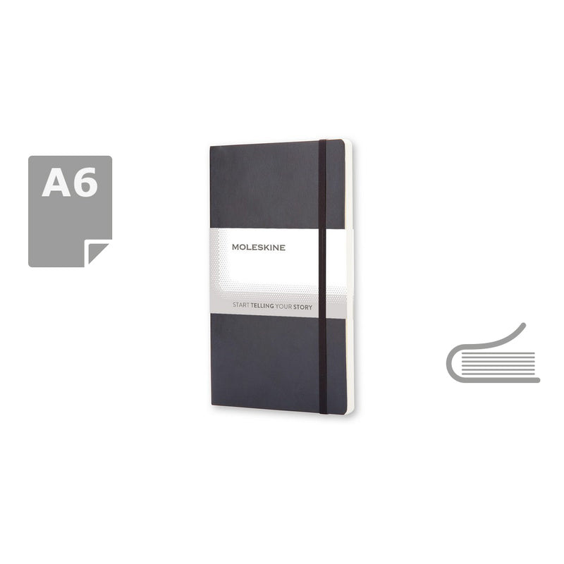 Moleskine notes A6 formata, meki uvez, prazne stranice