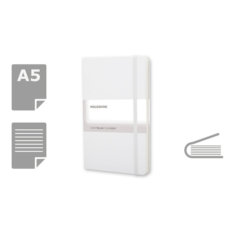 Moleskine notes A5 formata, tvrdi uvez, stranice s linijama