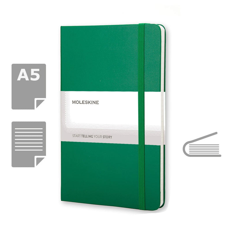 Moleskine notes A5 formata, tvrdi uvez, stranice s linijama