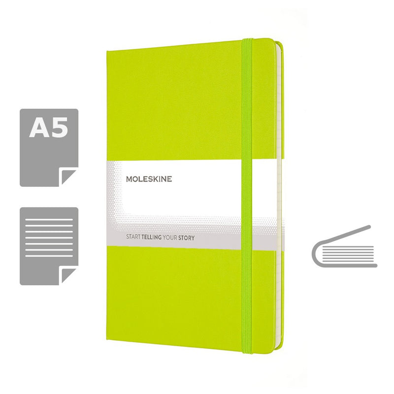 Moleskine notes A5 formata, tvrdi uvez, stranice s linijama